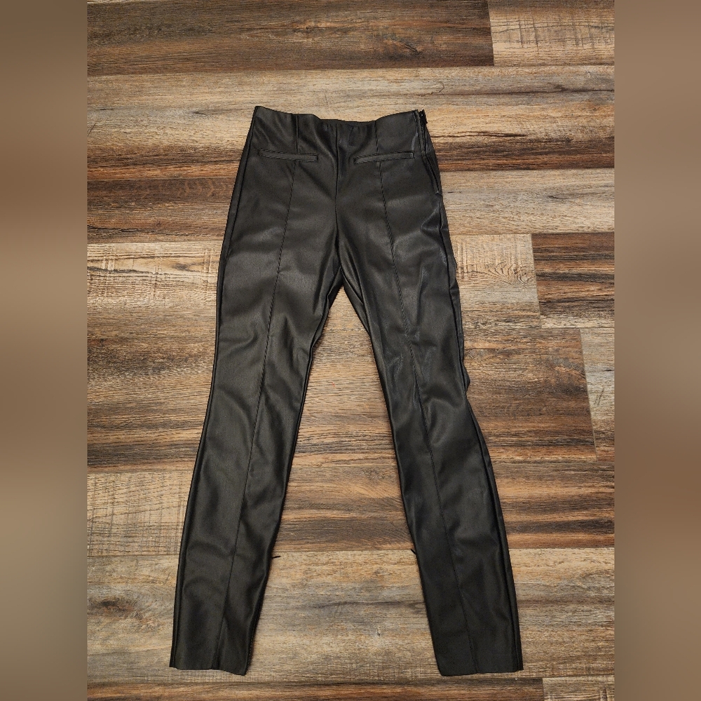Zara faux leather pants, size small
